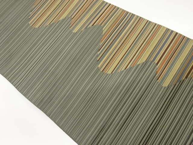 JAPANESE NAGOYA OBI / WOVEN WAVY STRIPE